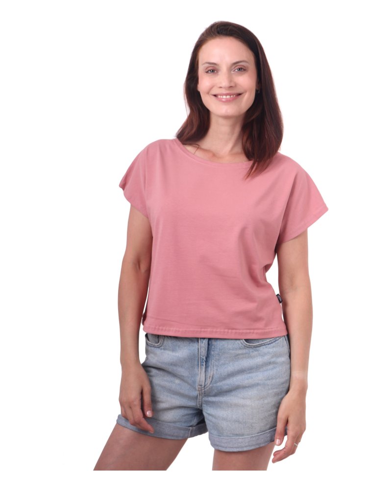 E-shop Jožánek Crop top tričko Edita, starorůžové L/XL