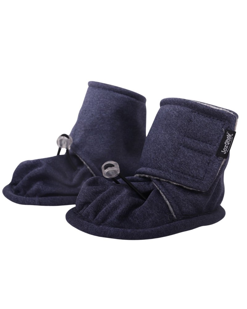 E-shop Jožánek Zimné topánočky softshell + fleece, tmavo modrý melír 6-12 M