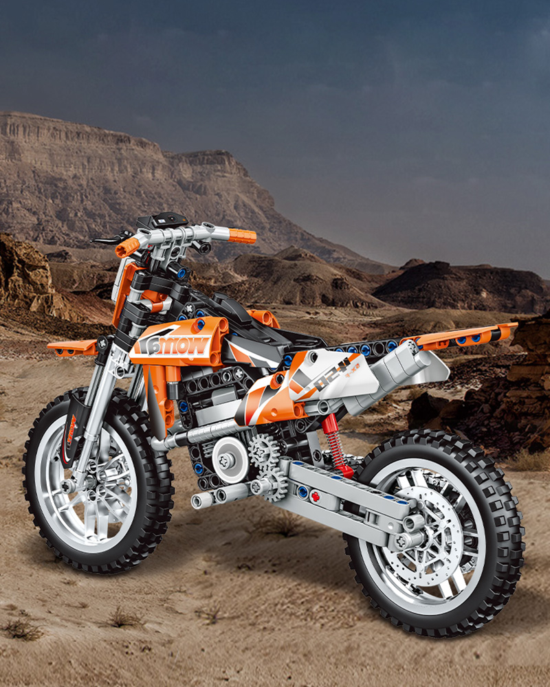 technic stavebnice motorka realistický model