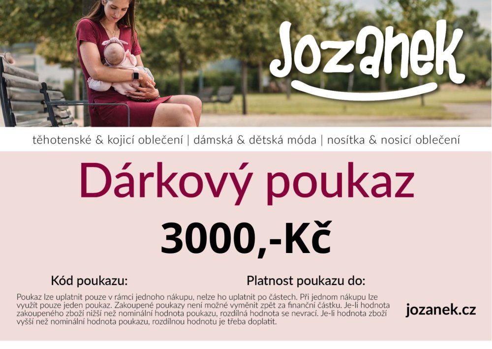 Jožánek Dárkový poukaz Jožánek® v hodnotě 3000,-Kč