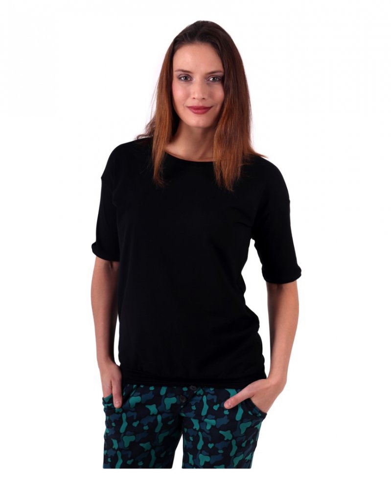 E-shop Jožánek Dámske oversized tričko Darina, čierne L/XL