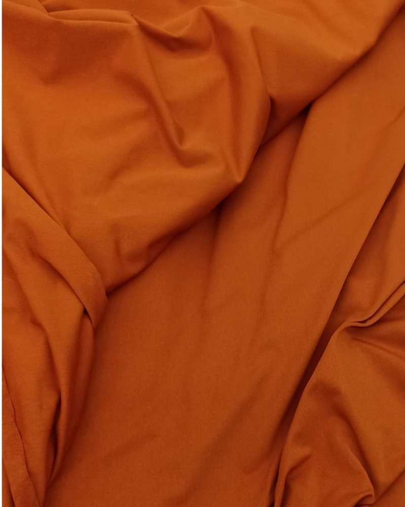 Bavlněný úplet s elastanem, 1 metr, 185gr/m2, skořicový
