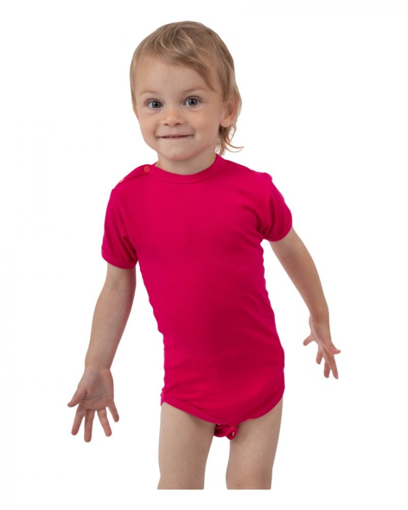 E-shop Jožánek Dojčenské body, krátky rukáv, sýto ružovej 56